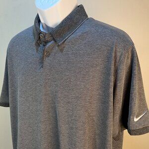 Nike Golf Men's gray on gray Tour Performance s/s polo shirt Large L EUC